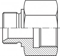 Szűkítő közcsavar KB, nemesacél, külső menet 1"1/2 BSP (60°) - belső menet 1"1/4 BSP